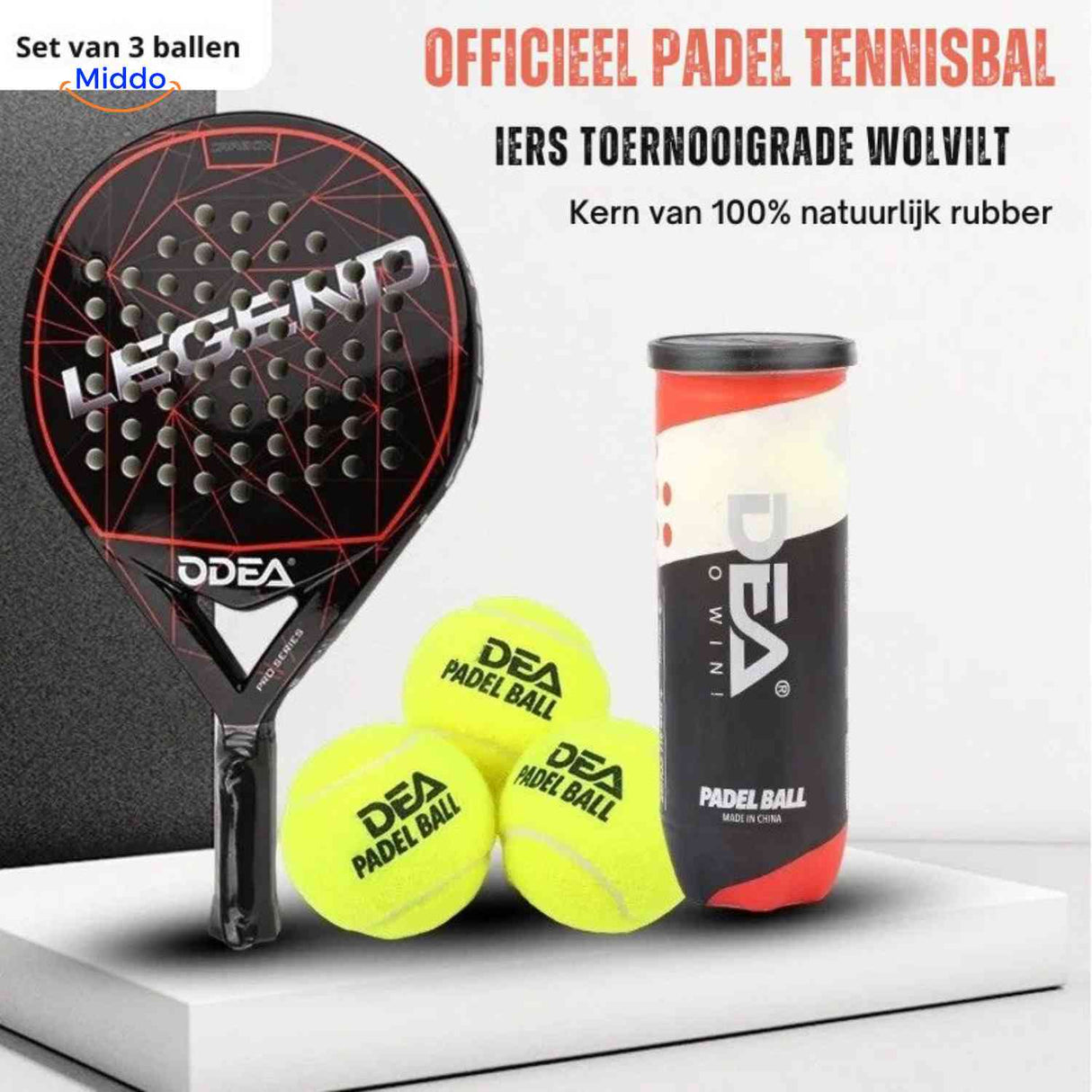 PadelPro Ballen padel ace en tour ballen closeup www.middo.nl