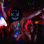 PhantomGlow Masker blauw led masker feest www.middo.nl