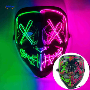 PhantomGlow Masker groen paars roze led masker www.middo.nl