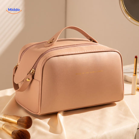 PillowPro reistasje lichte roze make up tas www.middo.nl