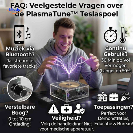 PlasmaTune Teslaspoel compact plasmaboog demo www.middo.nl