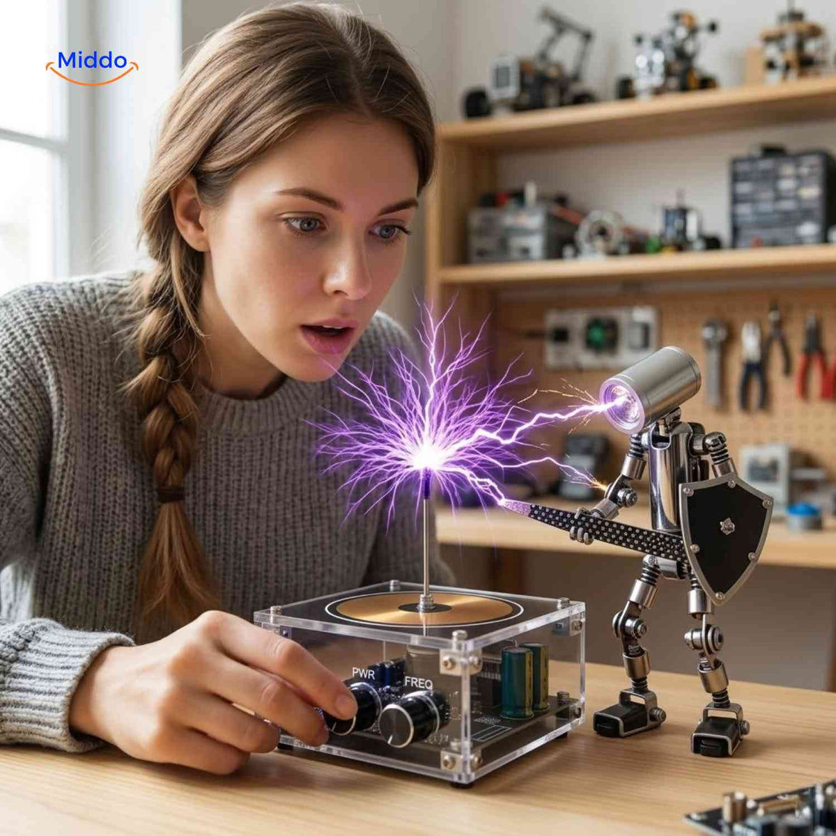 PlasmaTune Teslaspoel frequentie regelaar demo www.middo.nl