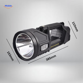 PowerBeam Zoeklicht afmetingen en ergonomisch ontwerp www.middo.nl