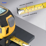 ProMeasure Digitale Laser Rolmaat met CM-aanduiding - Geel 3-in-1 tot 60m bereik - www.middo.nl