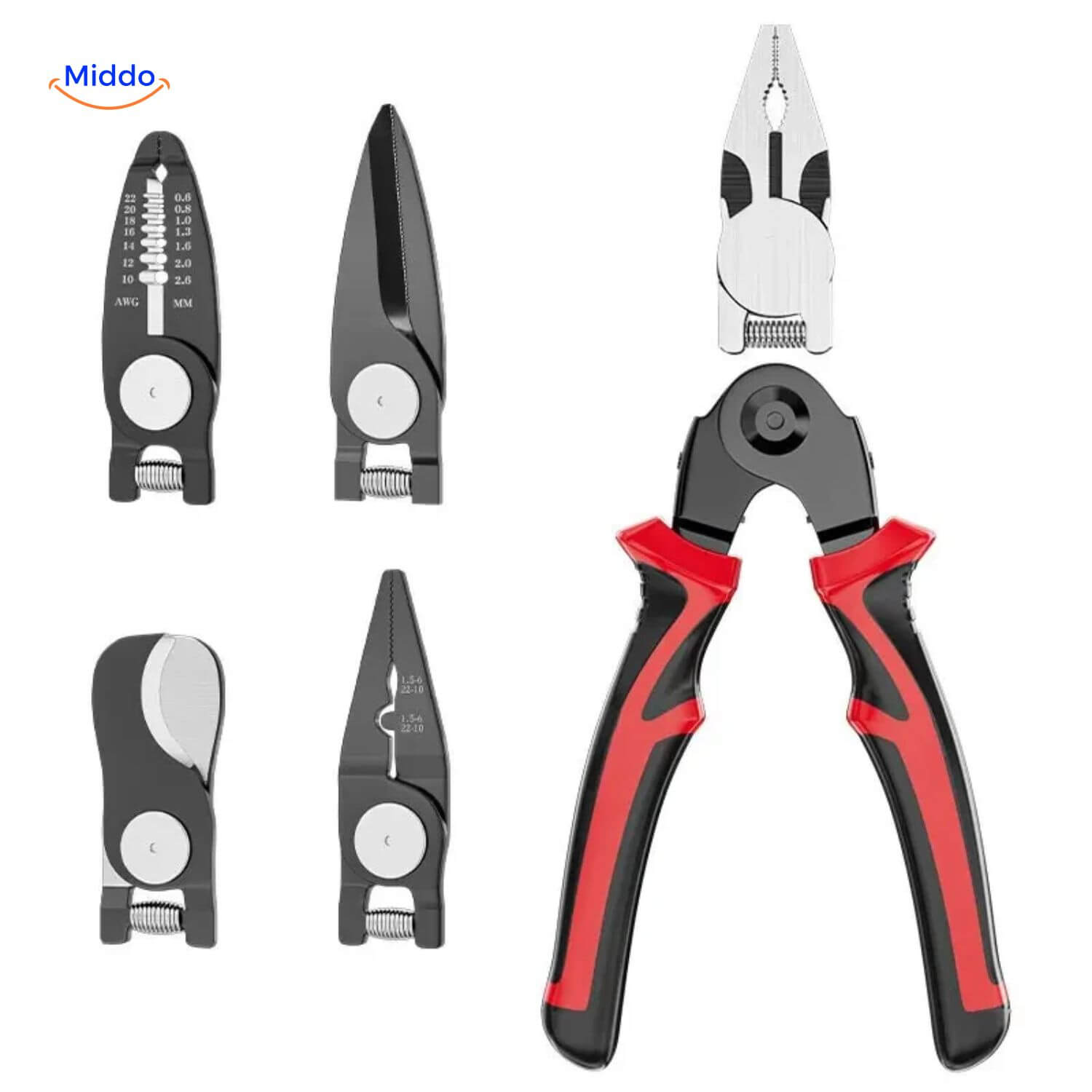 ProTool 6 in 1 multifunctionele tang met aanpasbare functies www.middo.nl
