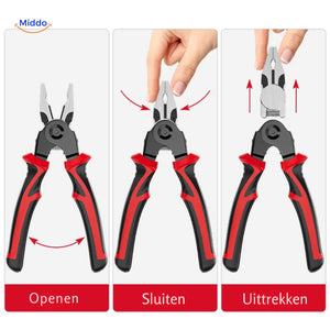 ProTool 6 in 1 precisie draadkniptang met verwisselbare koppen www.middo.nl