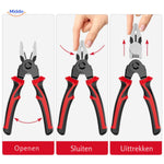 ProTool 6 in 1 precisie draadkniptang met verwisselbare koppen www.middo.nl
