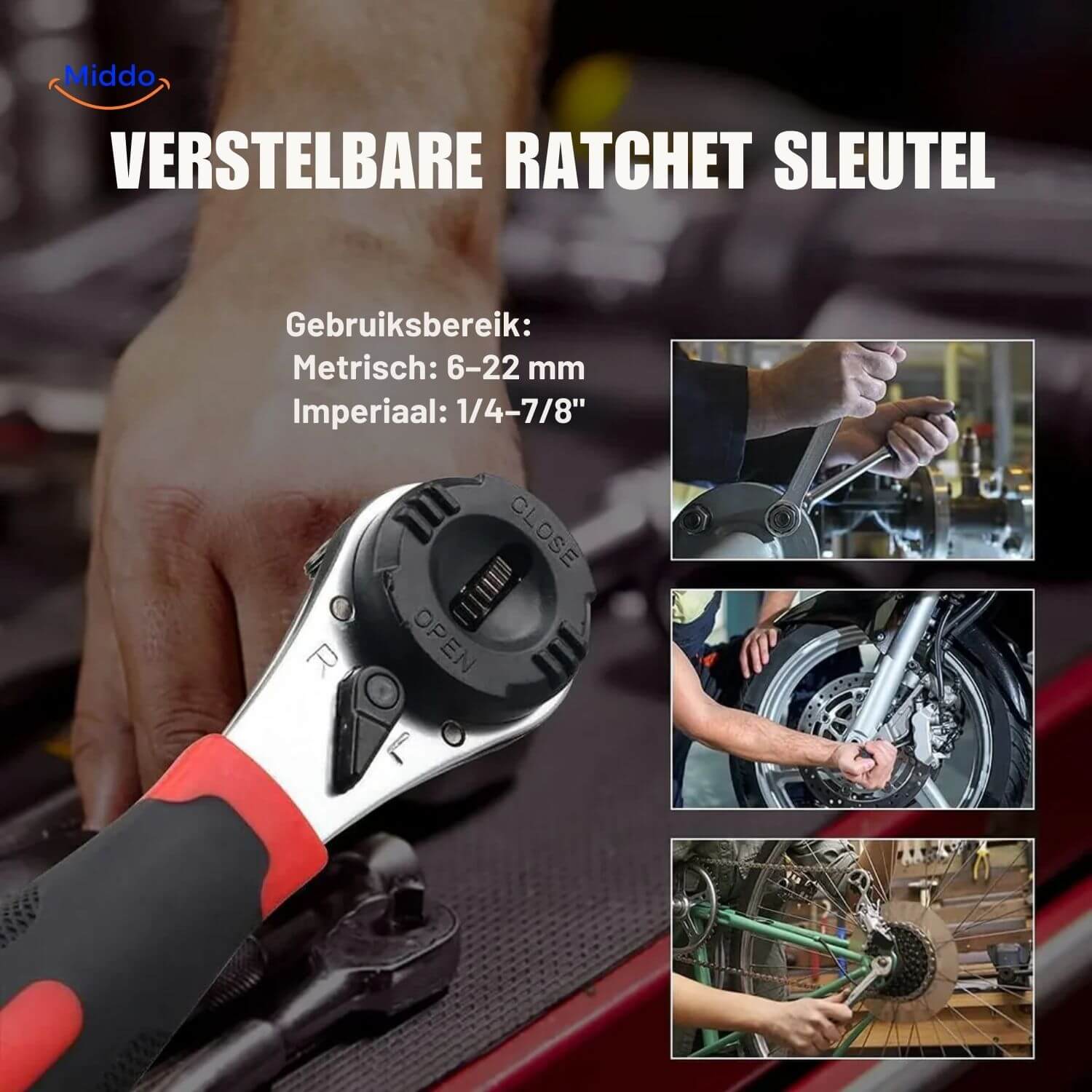 ProTool 6 in 1 veelzijdige tool voor snijden en strippen van draad www.middo.nl