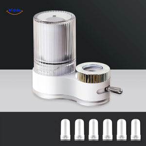 PureFlow kraan grijs met witte filters onderdeel www.middo.nl