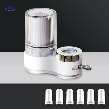 PureFlow kraan grijs met witte filters onderdeel www.middo.nl
