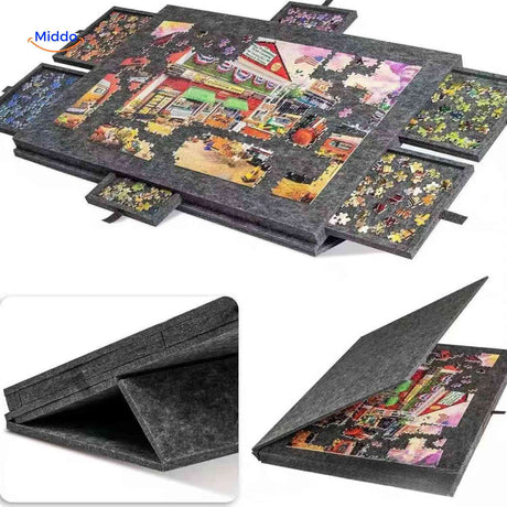 PuzzleNest Bord opvouwbaar puzzelbord met sorteerlades www.middo.nl