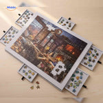 PuzzleNest Bord puzzelbord met uitschuifbare lades en legpuzzel www.middo.nl