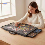 PuzzleNest Bord vilten puzzelbord met opberglades www.middo.nl