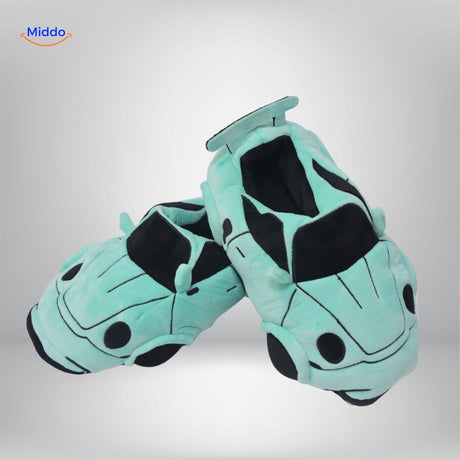 RaceGlide groene auto slapen voeten bedekken