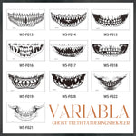 Diverse ontwerpen van realistische Halloween horror tattoos