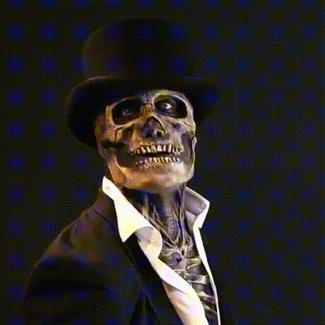 Schedel kostuum met pak voor Halloween