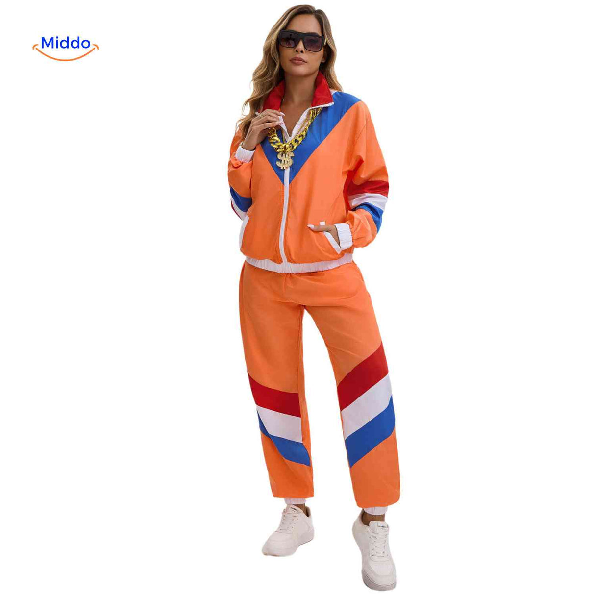 RetroVibe Set trainingspak dames streetwear sportief www.middo.nl