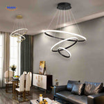 Ringkroonluchter Lamp moderne led hanglamp ringen salon eetkamer www.middo.nl
