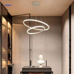 Ringkroonluchter Lamp moderne led hanglamp twee ringen design www.middo.nl