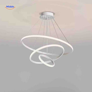 Ringkroonluchter Lamp wit led hanglamp moderne ringen www.middo.nl