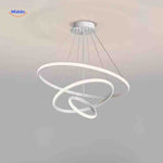 Ringkroonluchter Lamp wit led hanglamp moderne ringen www.middo.nl