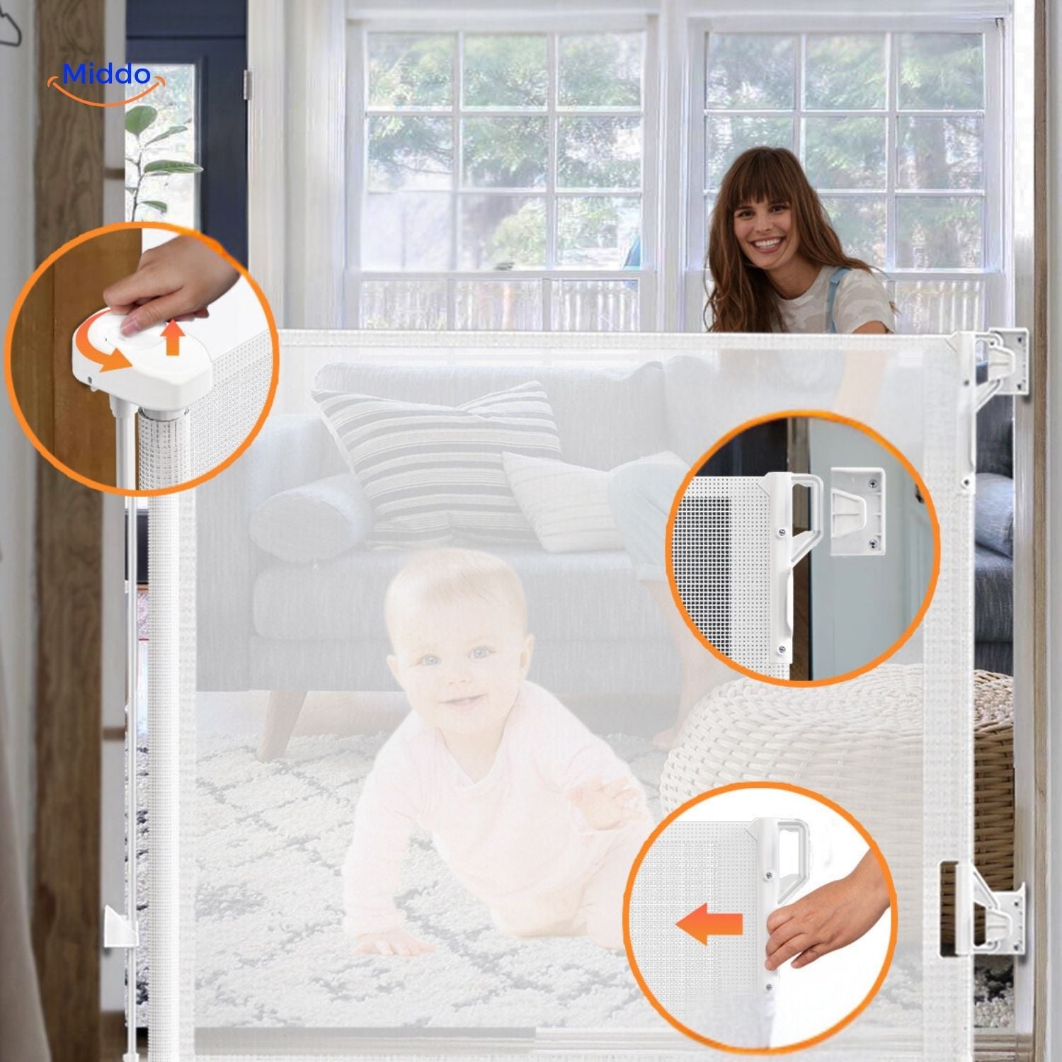 SafeGuard Opvouwbare Poort multifunctioneel huisdier en kinderhek www.middo.nl