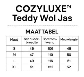 CozyLuxe™ Teddy Wol Jas | Luxe Comfort met Hoge Kraag en Zachte Lamswol