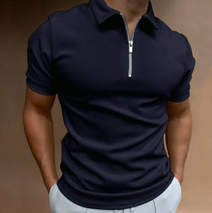 Hugo Polo - Herenpolo met rits & goede pasvorm voor een strakke look! 1+1 GRATIS