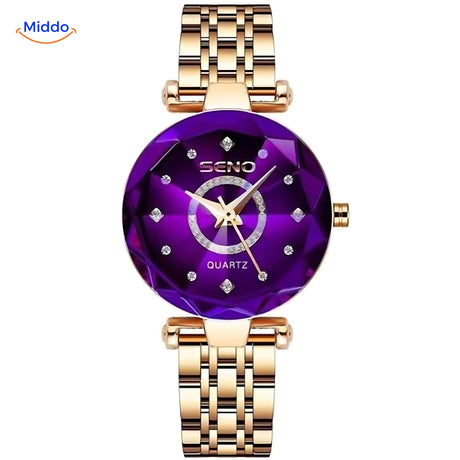 Seno Elegance Dameshorloge Staal Goudpaars Middo.nl
