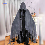 ShadowReap Cape grijs spook gescheurd halloween cloak www.middo.nl