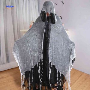 ShadowReap Cape lichtgrijs spook gescheurde randen halloween www.middo.nl