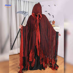 ShadowReap Cape rood met zeis horror halloween verkleed www.middo.nl