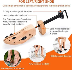 ShoeStretcher Pro schoenspanner voor zowel linker- als rechterschoenen.