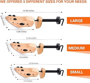 ShoeStretcher Pro schoenspanners in drie verschillende maten.