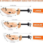 ShoeStretcher Pro schoenspanners in drie verschillende maten.