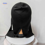 Skullora Masker achterkant met zwarte kap www.middo.nl