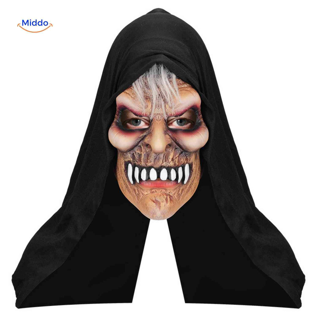 Skullveil Masker enge grijns horror masker www.middo.nl