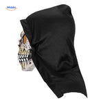 Skullveil Masker enge schedel met zwarte kap www.middo.nl