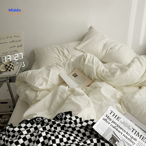 SleepNest Gezellig Dorm Set geel en creme slaapset met stijl www.middo.nl