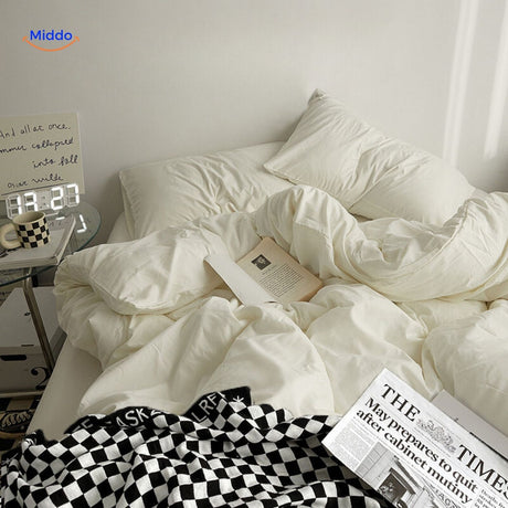 SleepNest Gezellig Dorm Set geel en creme slaapset met stijl www.middo.nl