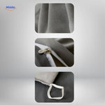 SleepNest Gezellig Dorm Set grijze stof rits en bevestigingslus detail www.middo.nl