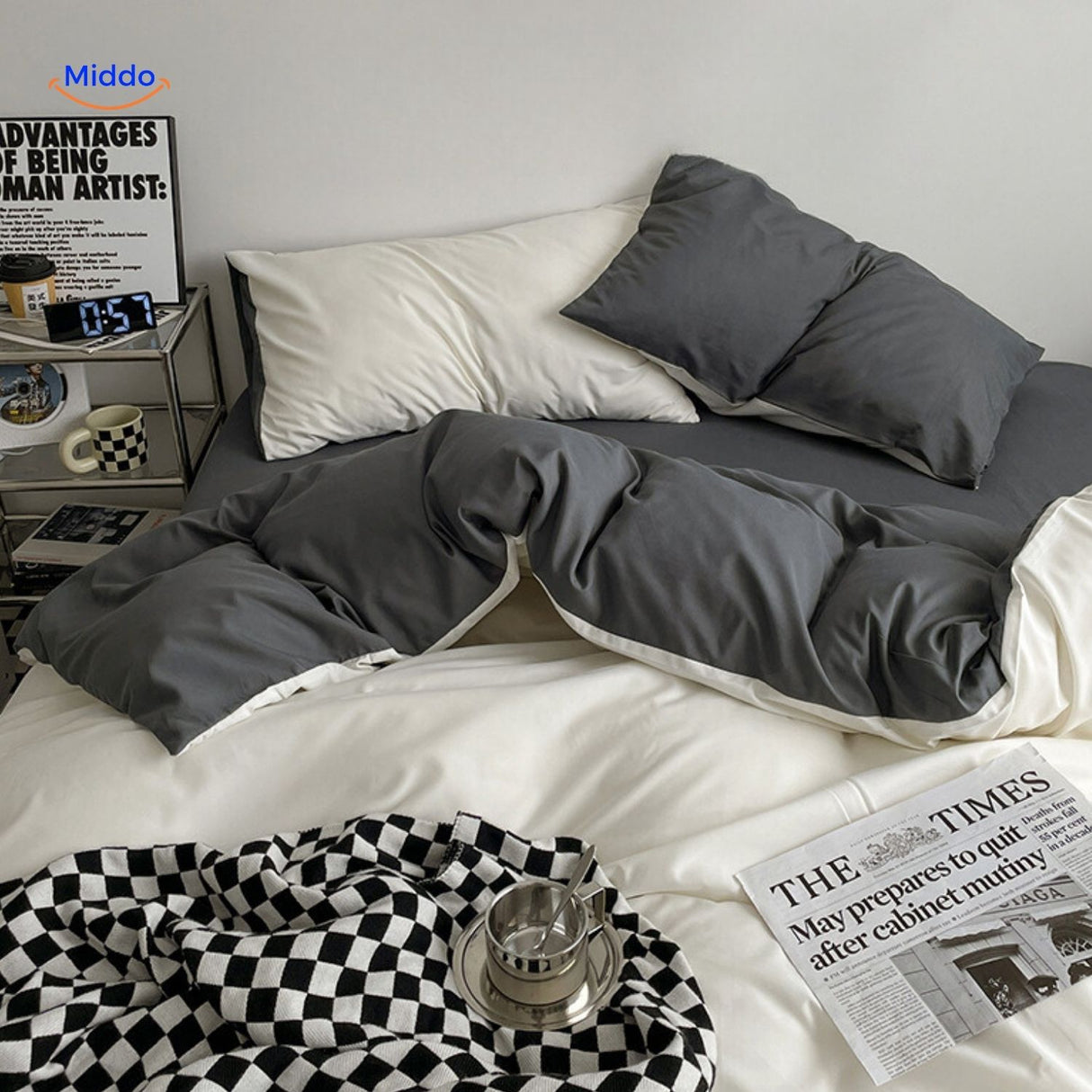SleepNest Gezellig Dorm Set roze slaapset met gezellige kussens www.middo.nl