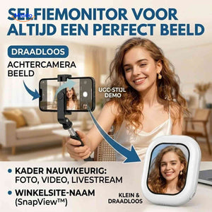SnapView Selfiemonitor draadloze selfiemonitor achtercamera preview www.middo.nl