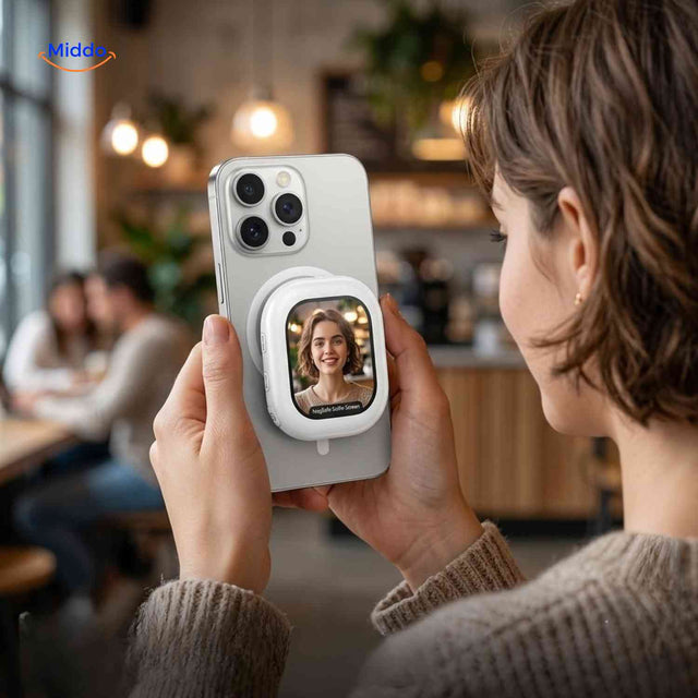 SnapView Selfiemonitor live preview op smartphone www.middo.nl