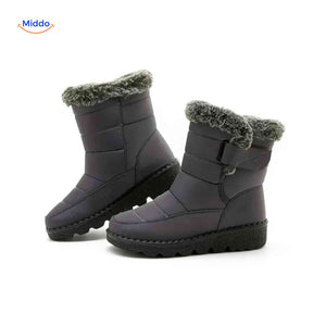 SnowLuxe Boots grijs waterdicht dames winterlaarzen www.middo.nl