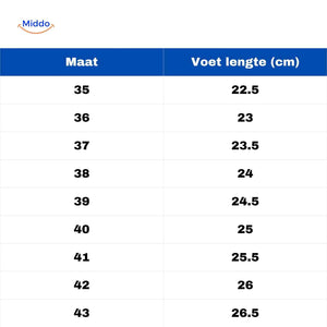 SnowLuxe Boots maattabel