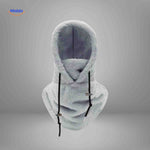 SnowShield Wintermuts lichtgrijs fleece hood warm sjaal bescherming www.middo.nl