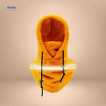 SnowShield Wintermuts oranje fleece hood reflecterende band warm sjaal www.middo.nl