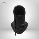 SnowShield Wintermuts zwart fleece hood warm sjaal bescherming www.middo.nl