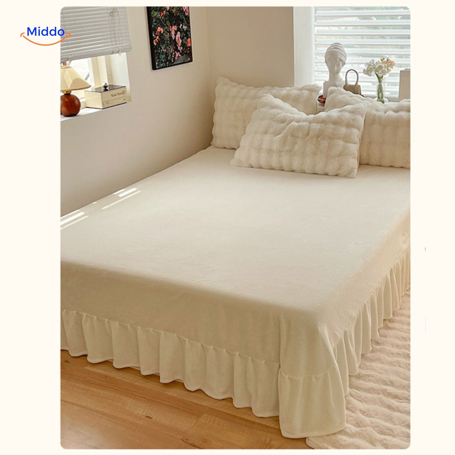 SnuggleBunny pluche set bed wit en slapen www.middo.nl